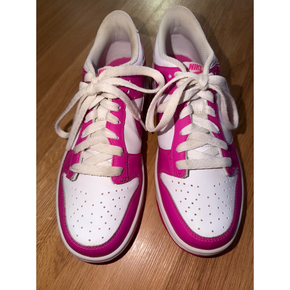 Nike Dunk Low Active Pink Fuchsia White Sneakers FB9109-102 6.5Y